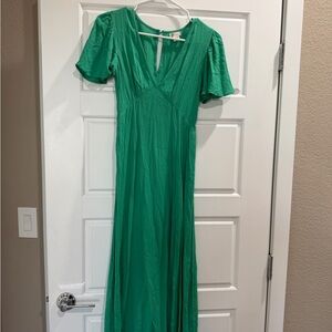 Billabong Green V-Neck Maxi Dress by